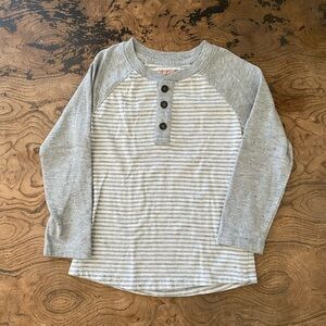 Grey Striped long sleeve shirt Boy Size 4T by Cat & Jack